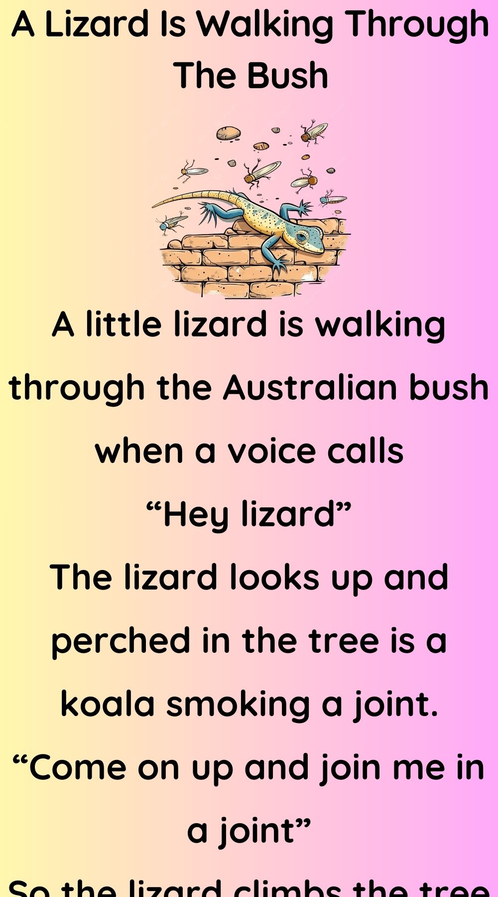 A Lizard Is Walking Through The Bush