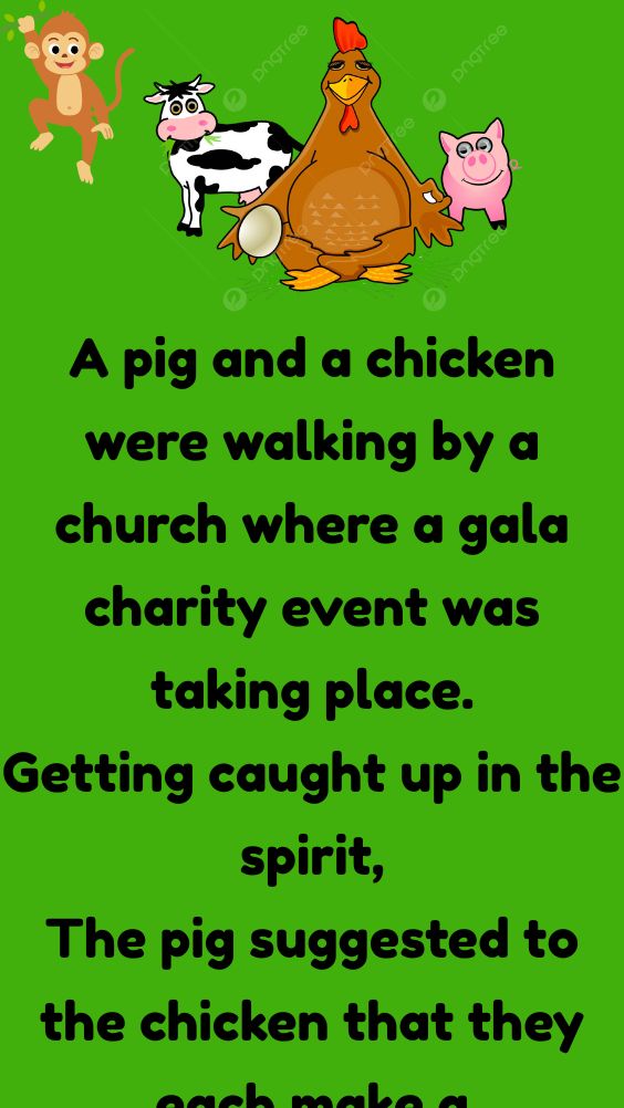 A pig and a chicken