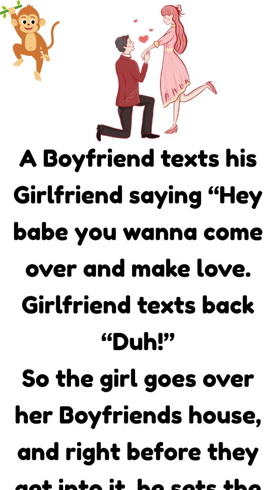 A boyfriend texts his Girlfriend