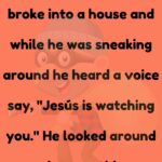 A burglar broke into a house