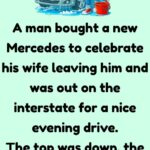 A man bought a new Mercedes