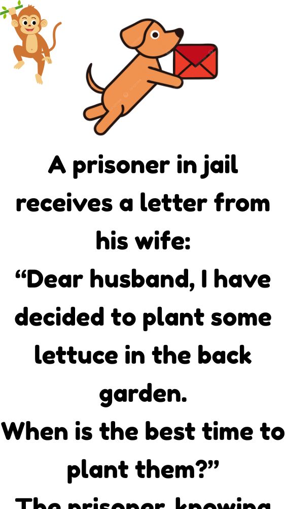 A prisoner receives a letter from his wife