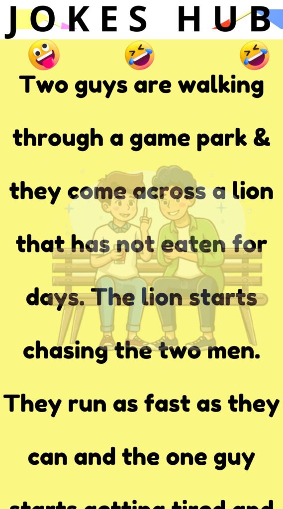 Two guys are walking through a game park